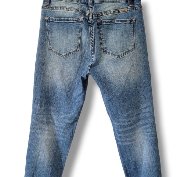 KanCan Womens Sz 7/27 Skinny Jeans Ripped Comfort Stretch Denim Low Rise - Picture 3 of 4